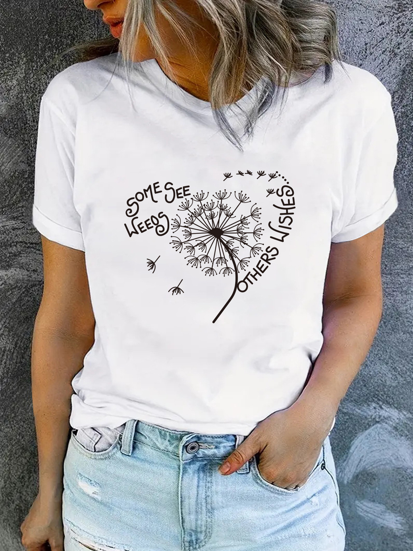 Femmes T-Shirt Manche Courte T-shirts Impression Vêtement De Rue Lettre display picture 1