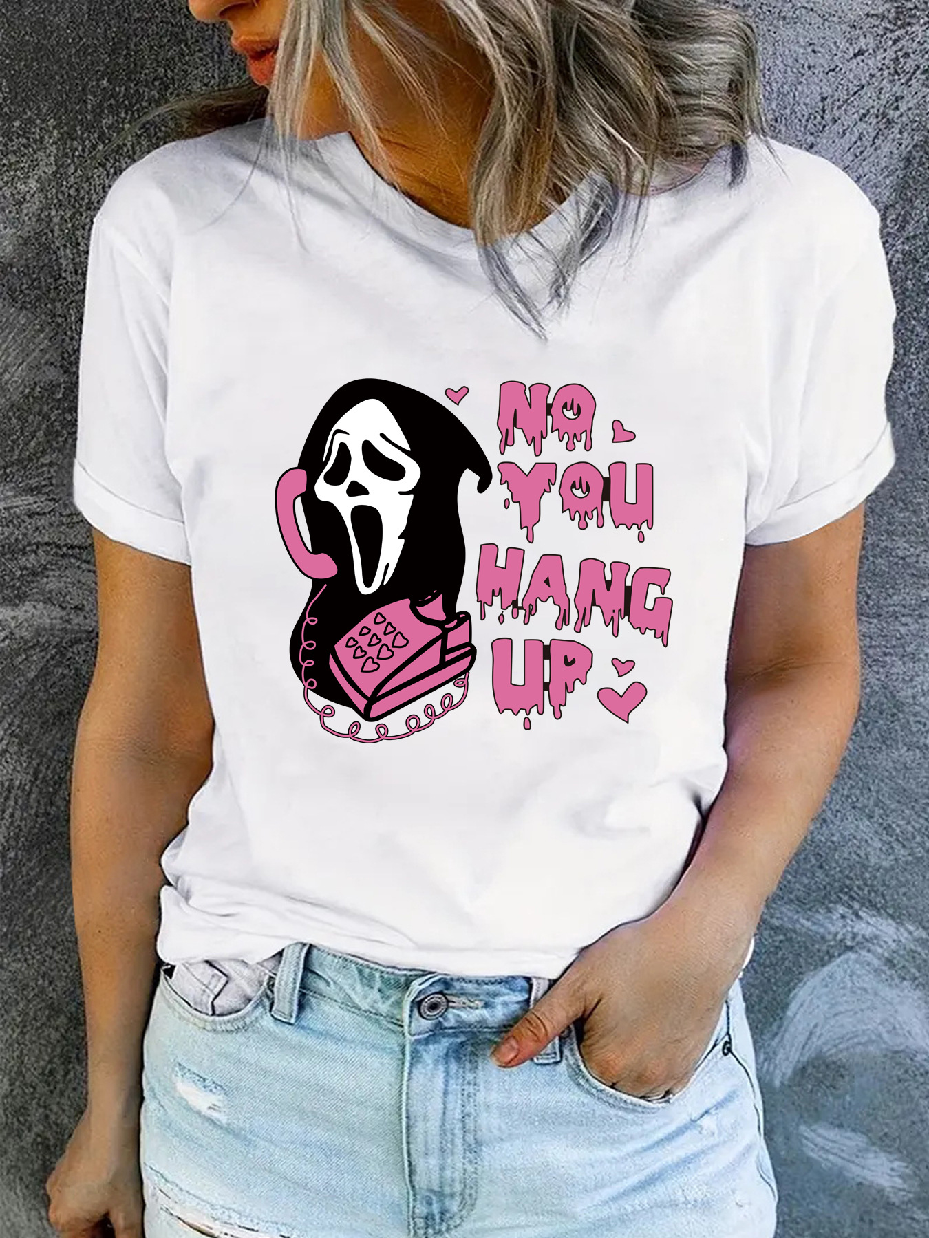 Women's T-shirt Short Sleeve T-Shirts Printing Streetwear Letter display picture 1