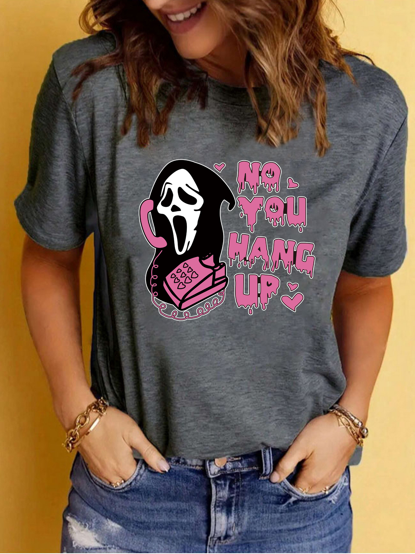Women's T-shirt Short Sleeve T-Shirts Printing Streetwear Letter display picture 5