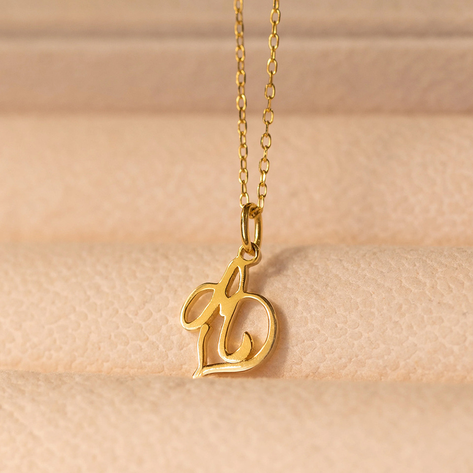 304 Stainless Steel 14K Gold Plated Casual Streetwear Letter Heart Shape Pendant Necklace display picture 4