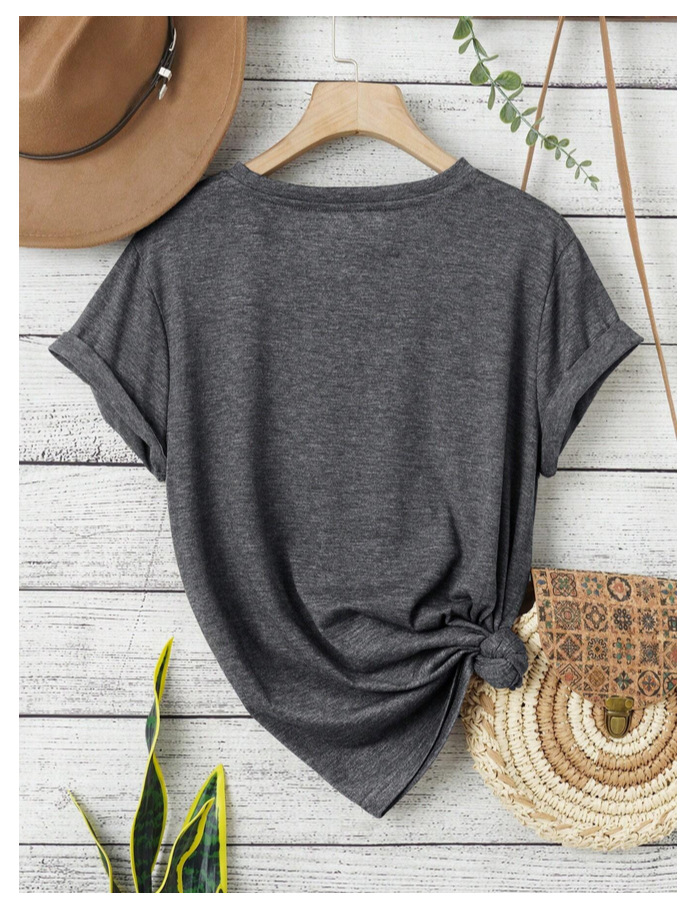 Women's T-shirt Short Sleeve T-Shirts Printing Streetwear Flower display picture 7