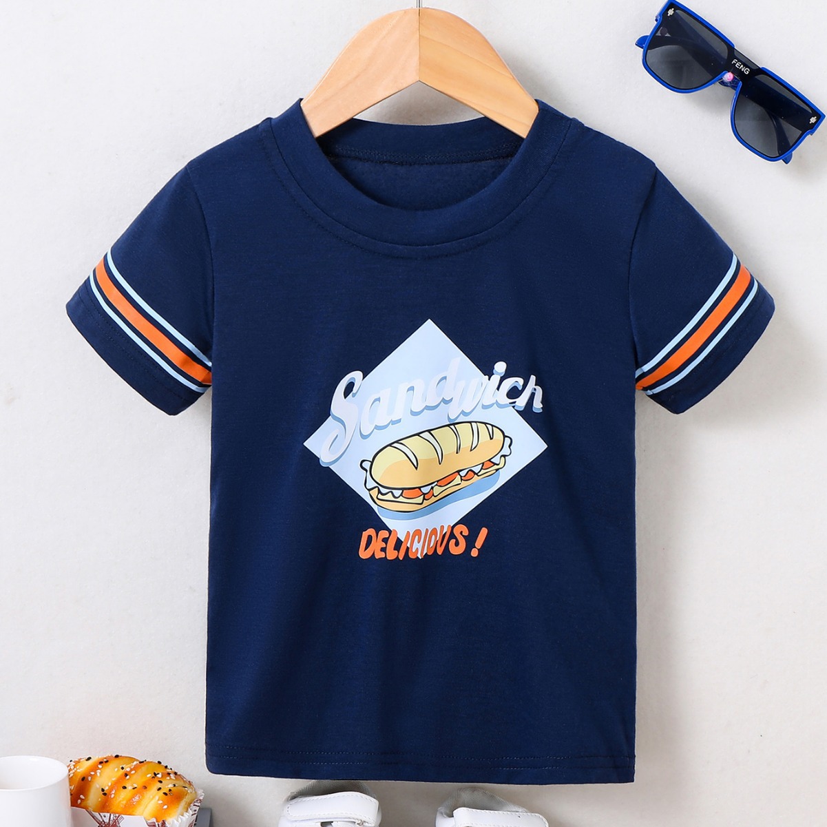 Casual Letter Food Polyester T-shirts & Shirts display picture 1