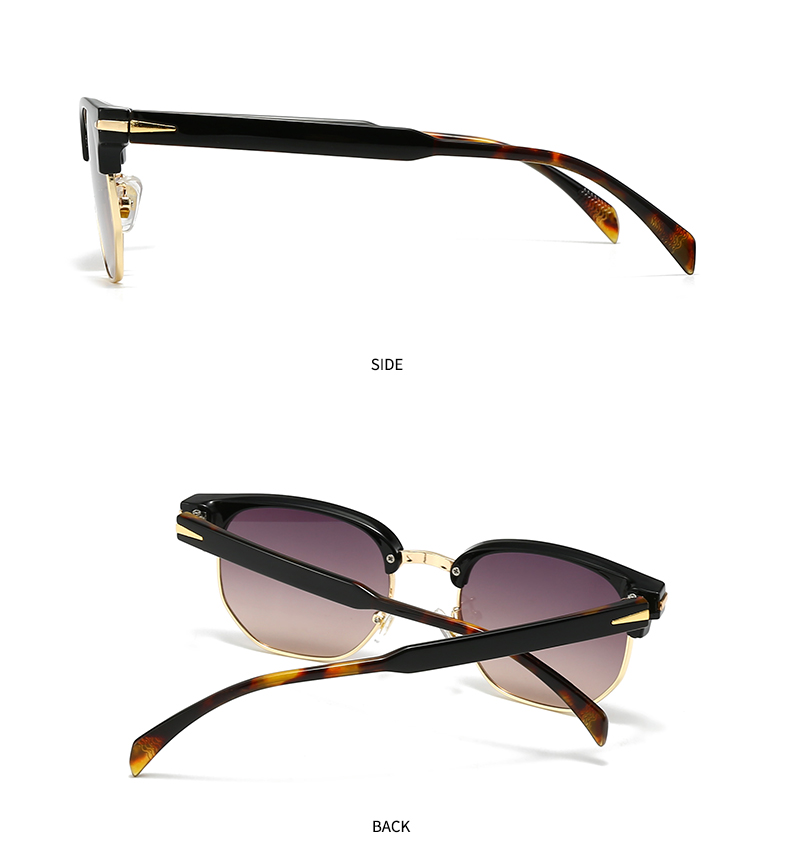 Hawaiian Modern Style Classic Style Geometric Pc Square Half Frame Men's Sunglasses display picture 9