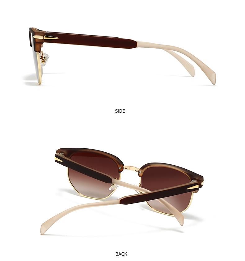 Hawaiian Modern Style Classic Style Geometric Pc Square Half Frame Men's Sunglasses display picture 11