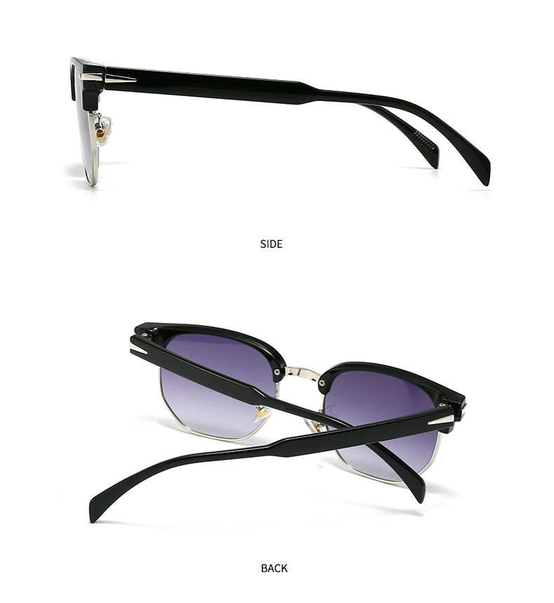 Hawaiian Modern Style Classic Style Geometric Pc Square Half Frame Men's Sunglasses display picture 10