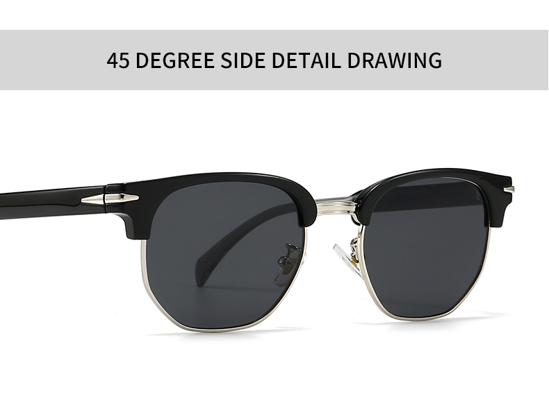 Hawaiian Modern Style Classic Style Geometric Pc Square Half Frame Men's Sunglasses display picture 15