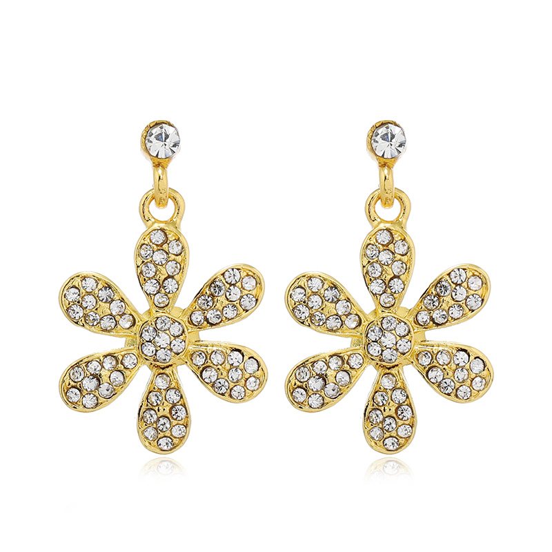 Elegant Luxurious Solid Color Alloy Plating Inlay Rhinestones Gold Plated Women's Jewelry Set display picture 6