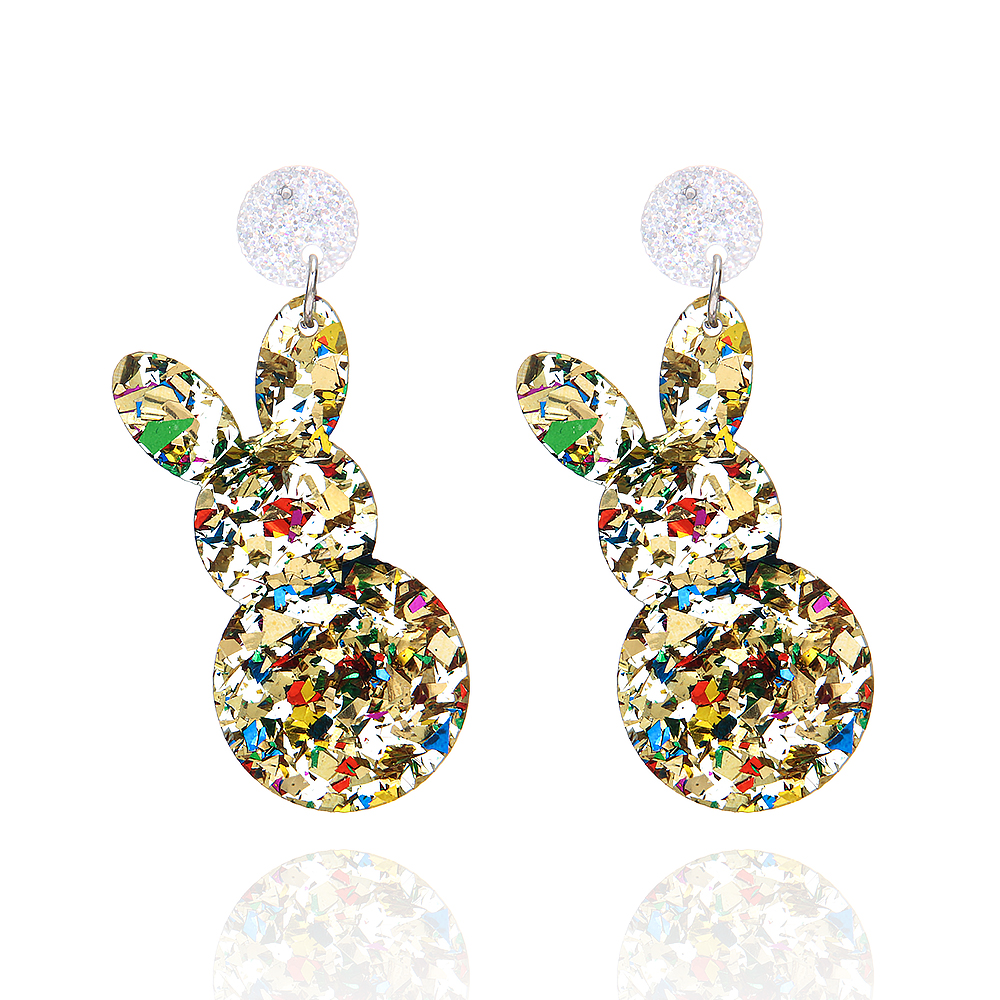 1 Pair Cute Sweet Simple Style Rabbit Arylic Drop Earrings display picture 1
