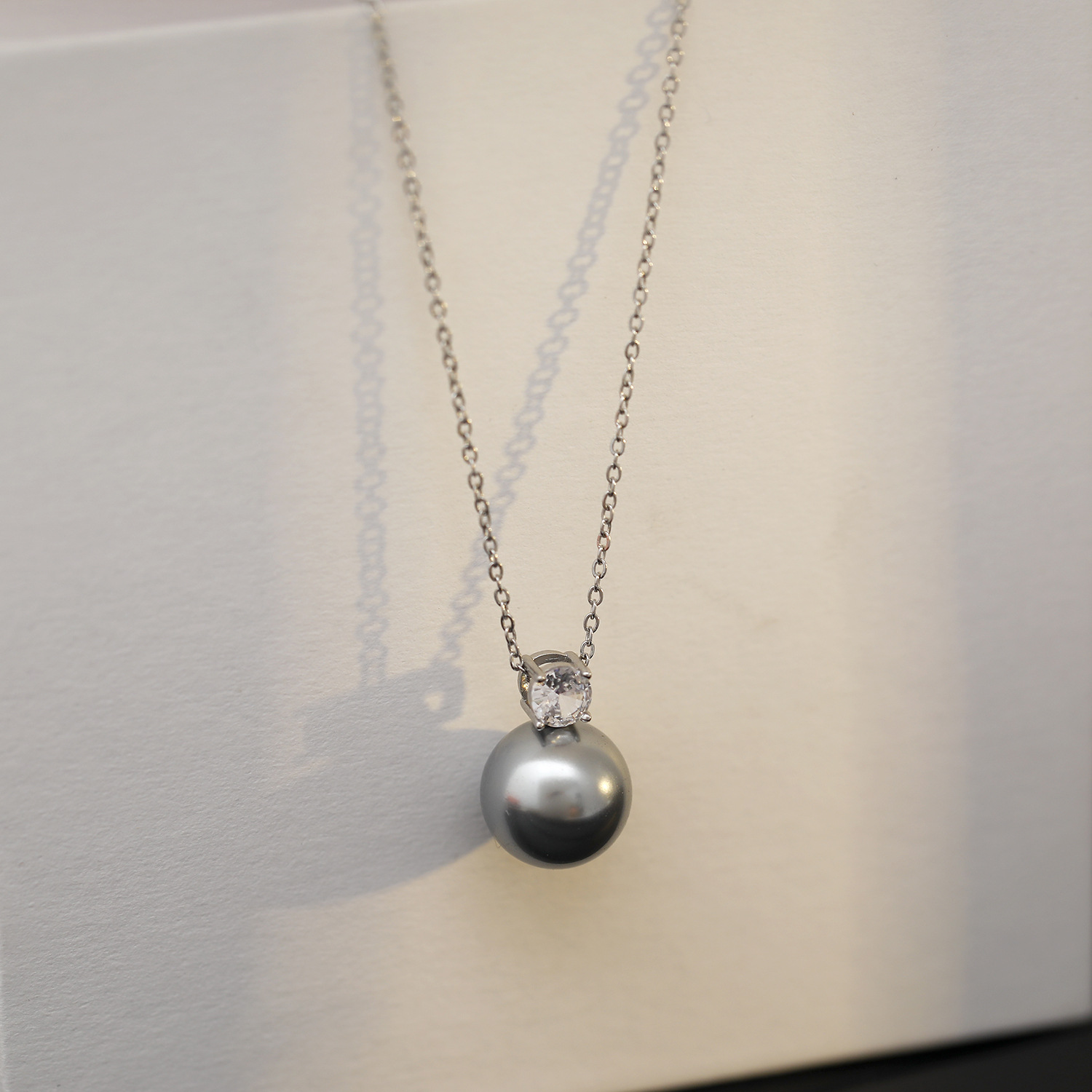 Einfacher Stil Klassischer Stil Pendeln Ball Süßwasserperle Kupfer Überzug Frau Halskette Mit Anhänger display picture 6