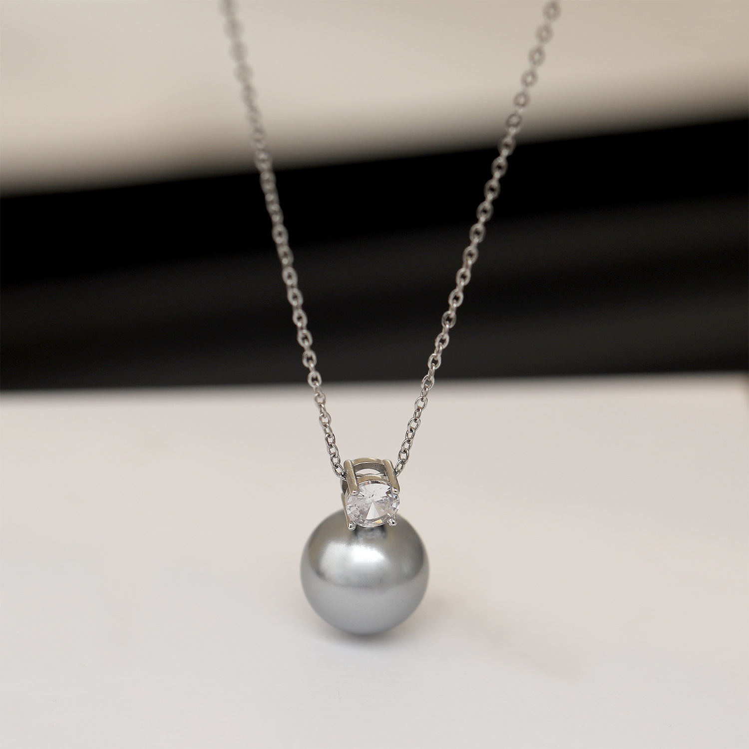 Einfacher Stil Klassischer Stil Pendeln Ball Süßwasserperle Kupfer Überzug Frau Halskette Mit Anhänger display picture 8