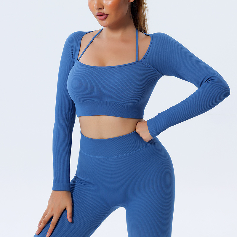 Solid Color Nylon Collarless Tracksuit Vest Leggings display picture 6