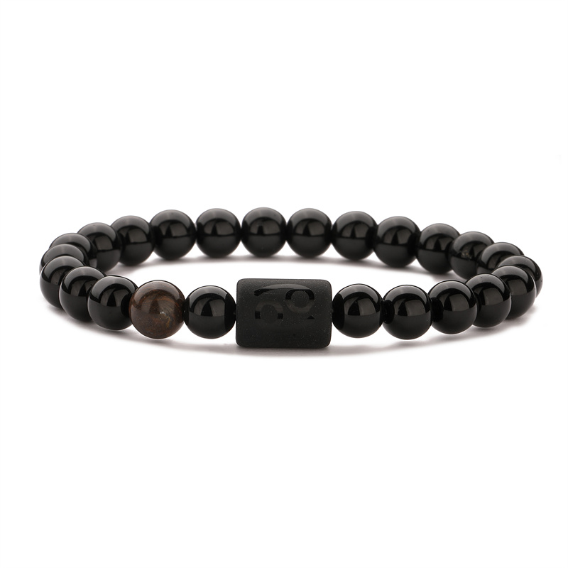 Basic Classic Style Round Natural Stone Agate Beaded Unisex Bracelets display picture 7