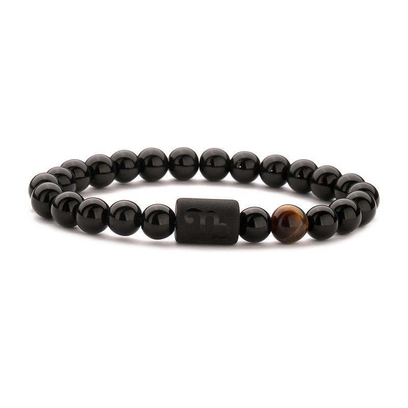 Basic Classic Style Round Natural Stone Agate Beaded Unisex Bracelets display picture 12