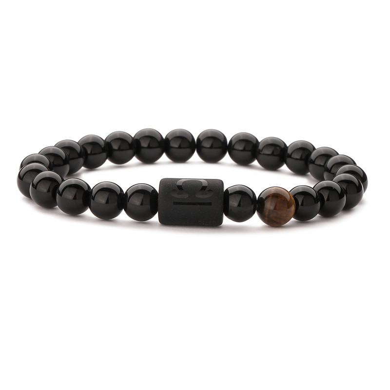 Basic Classic Style Round Natural Stone Agate Beaded Unisex Bracelets display picture 3
