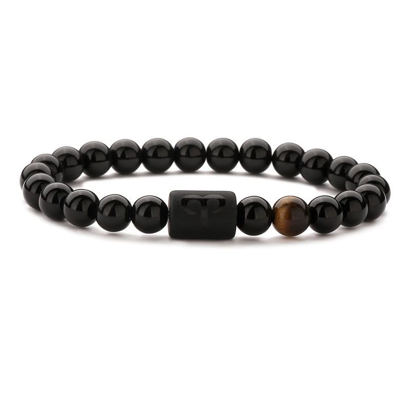 Basic Classic Style Round Natural Stone Agate Beaded Unisex Bracelets display picture 8