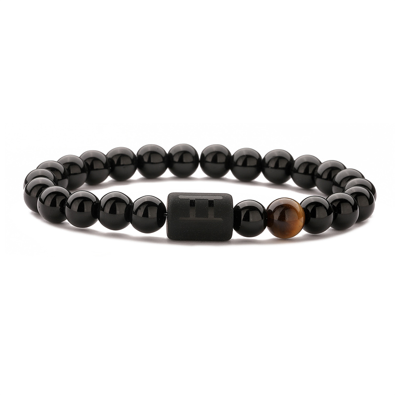 Basic Classic Style Round Natural Stone Agate Beaded Unisex Bracelets display picture 6