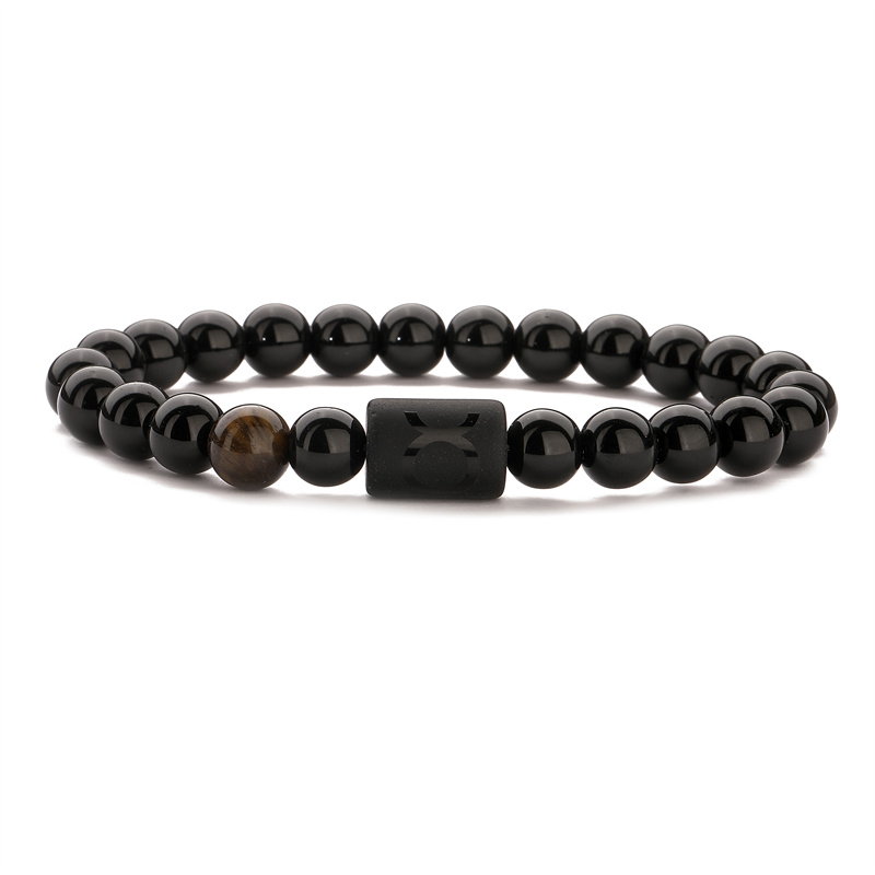 Basic Classic Style Round Natural Stone Agate Beaded Unisex Bracelets display picture 14