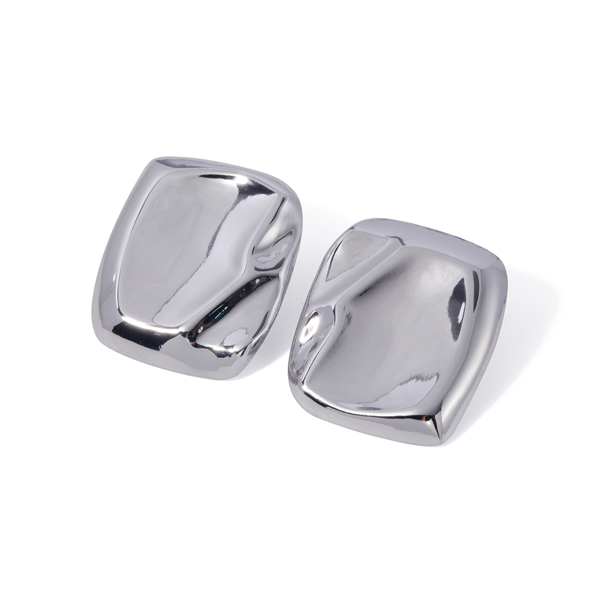 1 Pair IG Style Geometric Plating 304 Stainless Steel 18K Gold Plated Ear Studs display picture 2