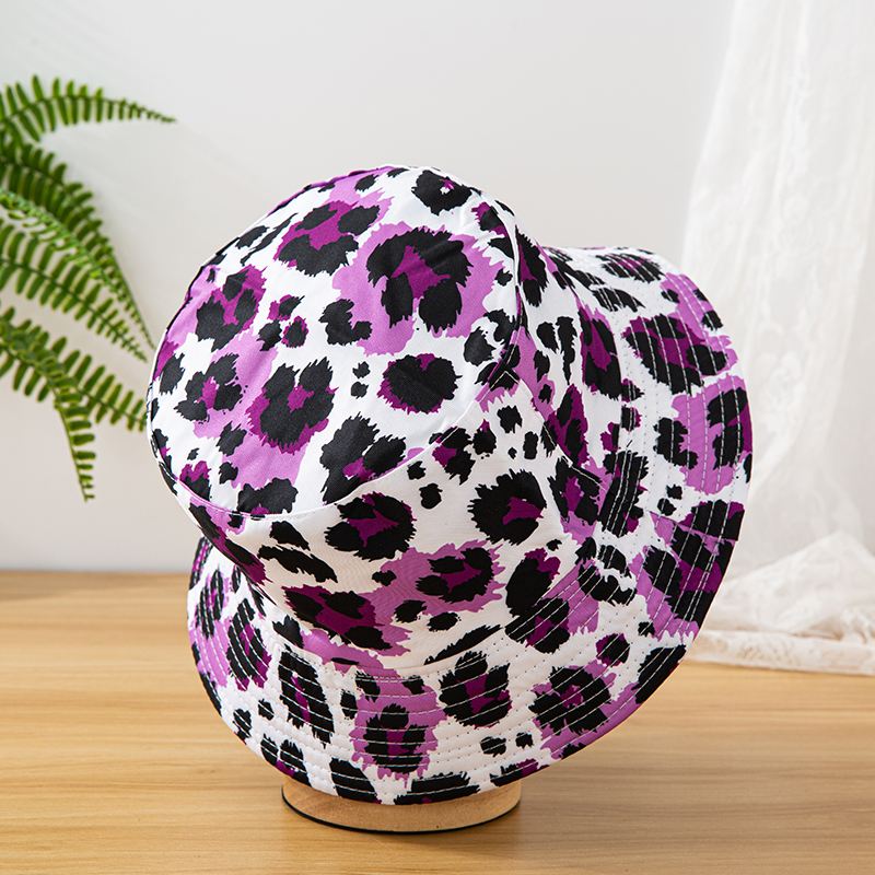 Unisex Casual Vacation Leopard Printing Flat Eaves Bucket Hat display picture 4