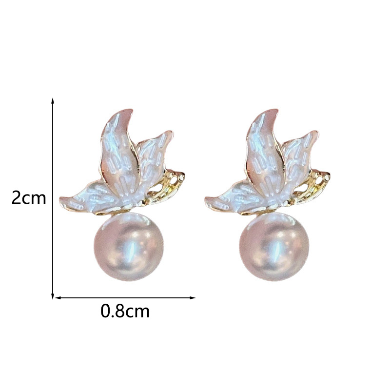 1 Pair Elegant Lady Simple Style Butterfly Butterfly Zinc Alloy Ear Studs display picture 1