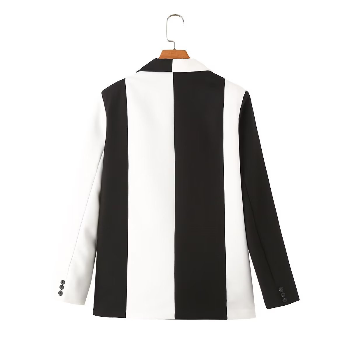 Women's Long Sleeve Blazers Contrast Binding Streetwear Zebra display picture 13