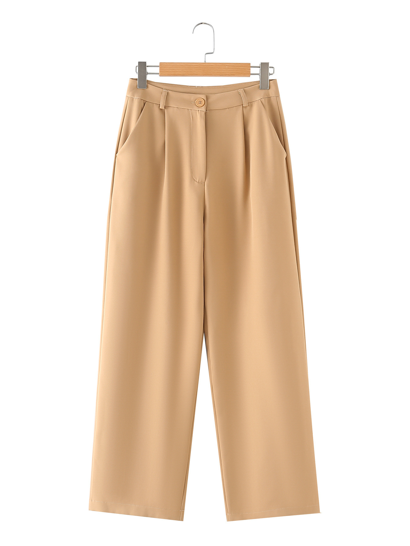 Daily Women's Elegant Solid Color Polyester Pleated Pants Sets Pants Sets display picture 14