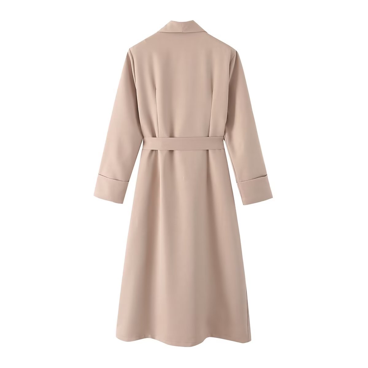 Women's Regular Dress British Style V Neck Belt Long Sleeve Solid Color Maxi Long Dress Outdoor Daily display picture 10