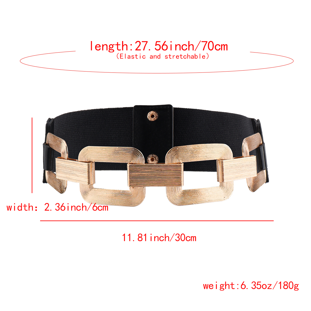 Baroque Style Simple Style Classic Style Geometric Alloy PU Artificial Leather Women's Chain Belts display picture 2