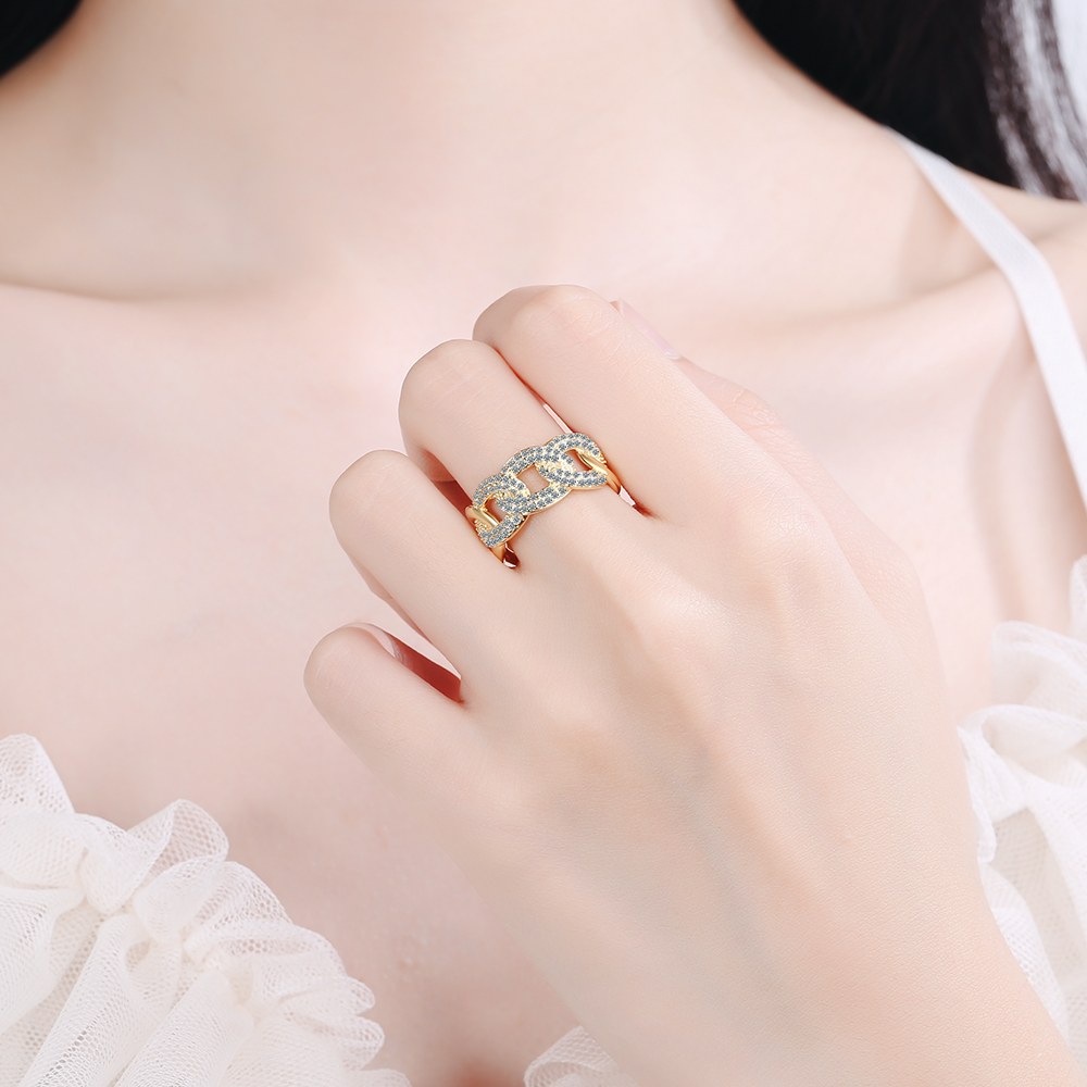 Wholesale Simple Style Classic Style Solid Color Copper Inlay Zircon Rings display picture 8
