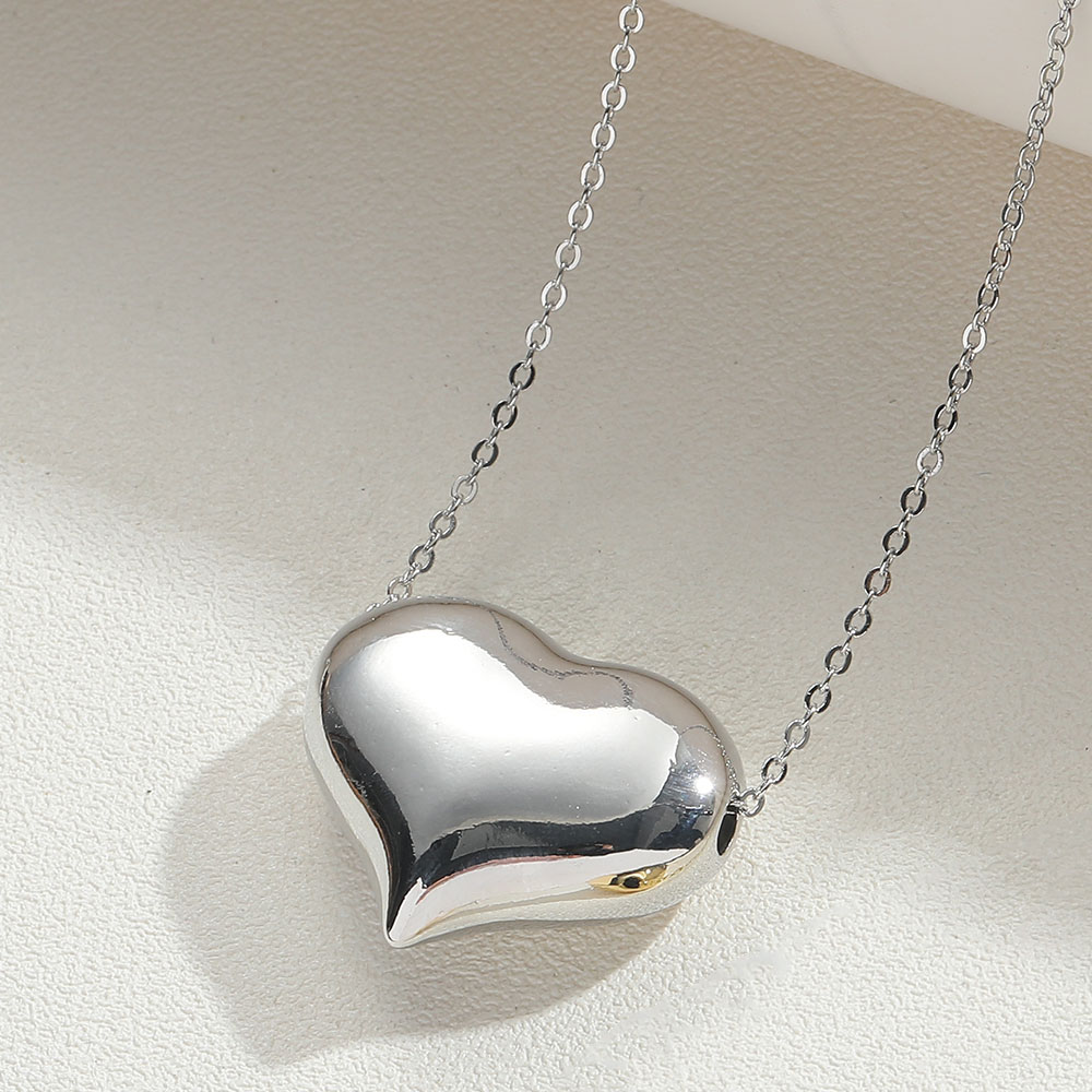 Copper 14K Gold Plated Simple Style Inlay Heart Shape Zircon Pendant Necklace display picture 1