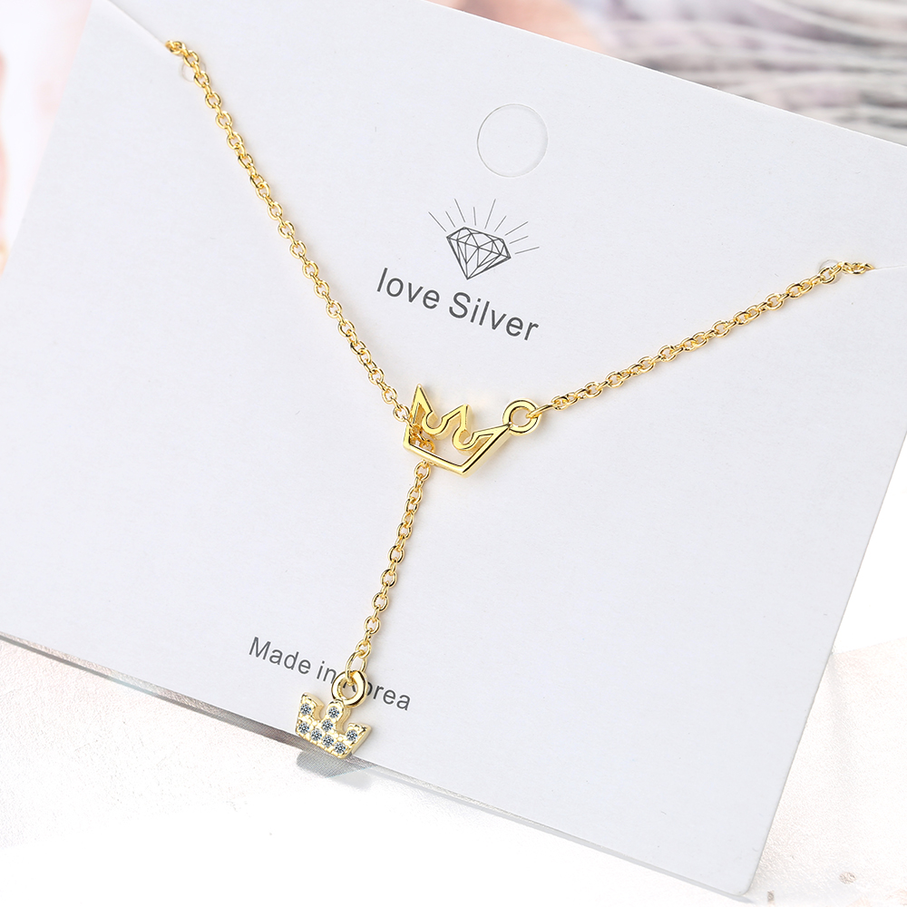 Le Cuivre De Base Style Moderne Style Simple Incruster Couronne Strass Pendentif display picture 6