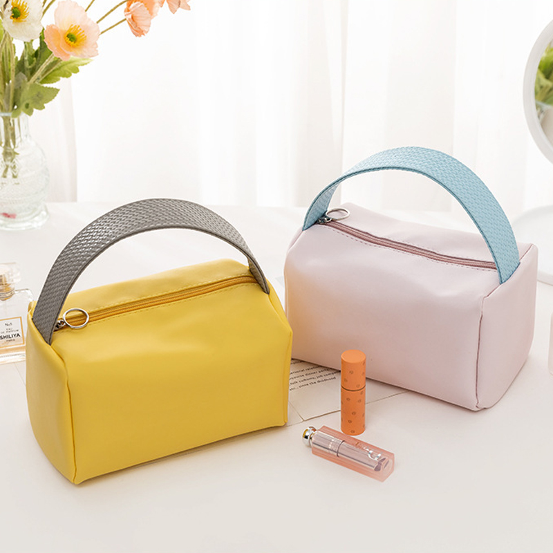 Casual Solid Color Pu Leather Storage Bag Makeup Bags display picture 11