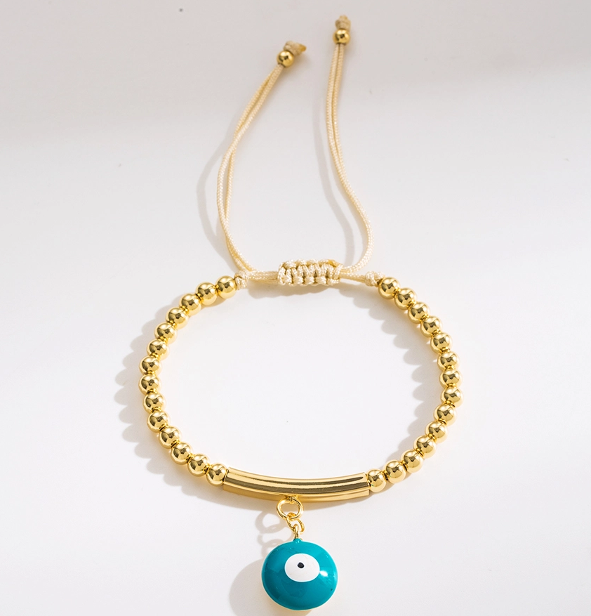 Copper 18K Gold Plated Modern Style Sweet Enamel Plating Devil's Eye Bracelets display picture 7