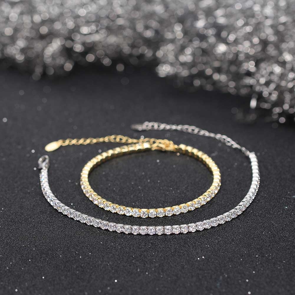 Sterling Silver IG Style Simple Style Classic Style Plating Inlay Round Round Dots Zircon Bracelets display picture 23