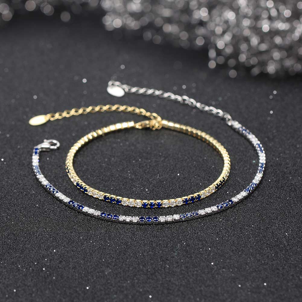 Sterling Silver IG Style Simple Style Classic Style Plating Inlay Round Round Dots Zircon Bracelets display picture 12