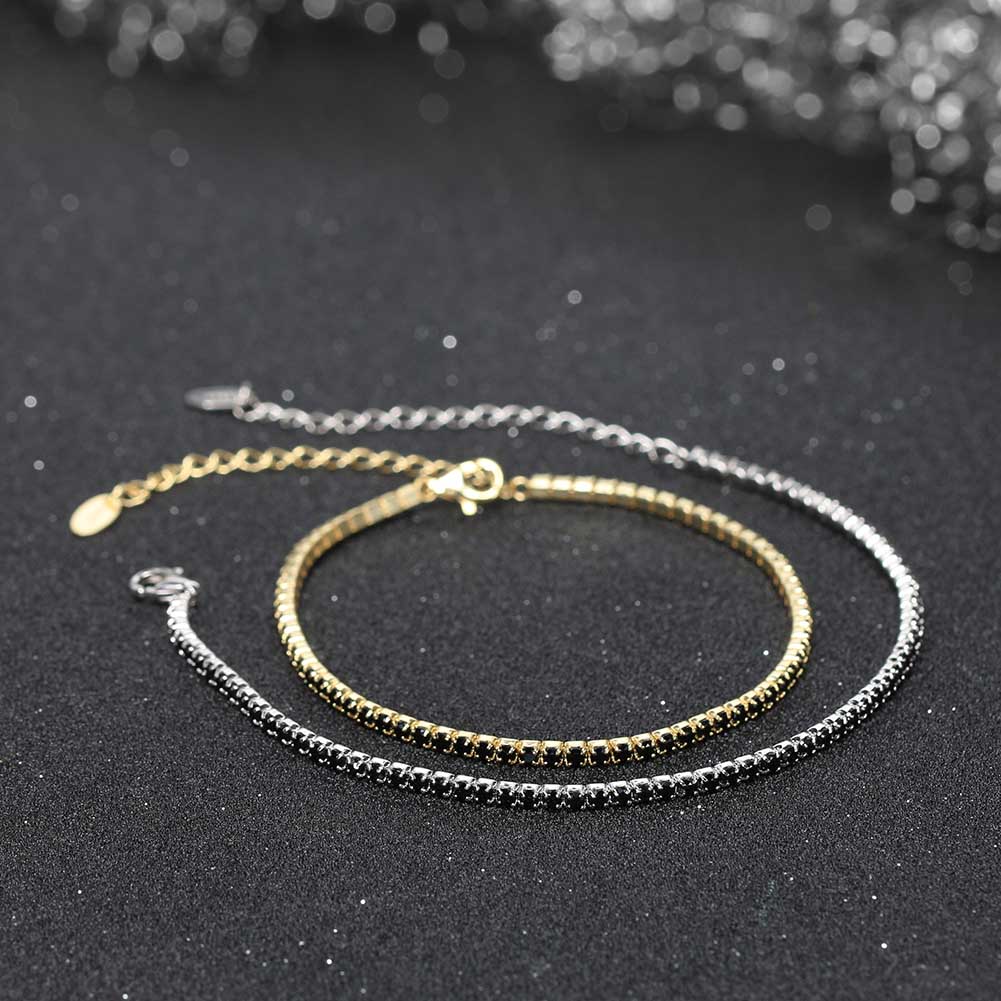 Sterling Silver IG Style Simple Style Classic Style Plating Inlay Round Round Dots Zircon Bracelets display picture 11