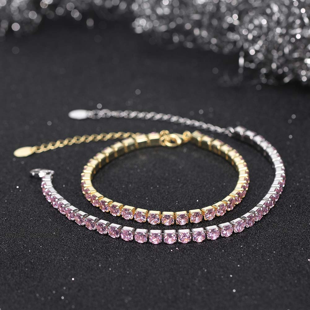 Sterling Silver IG Style Simple Style Classic Style Inlay Round Round Dots Zircon Bracelets display picture 4