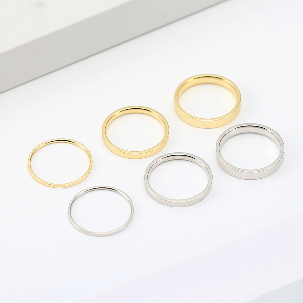 Sterling Silver 14K Gold Plated White Gold Plated IG Style Japanese Style Simple Style Solid Color Rings display picture 14