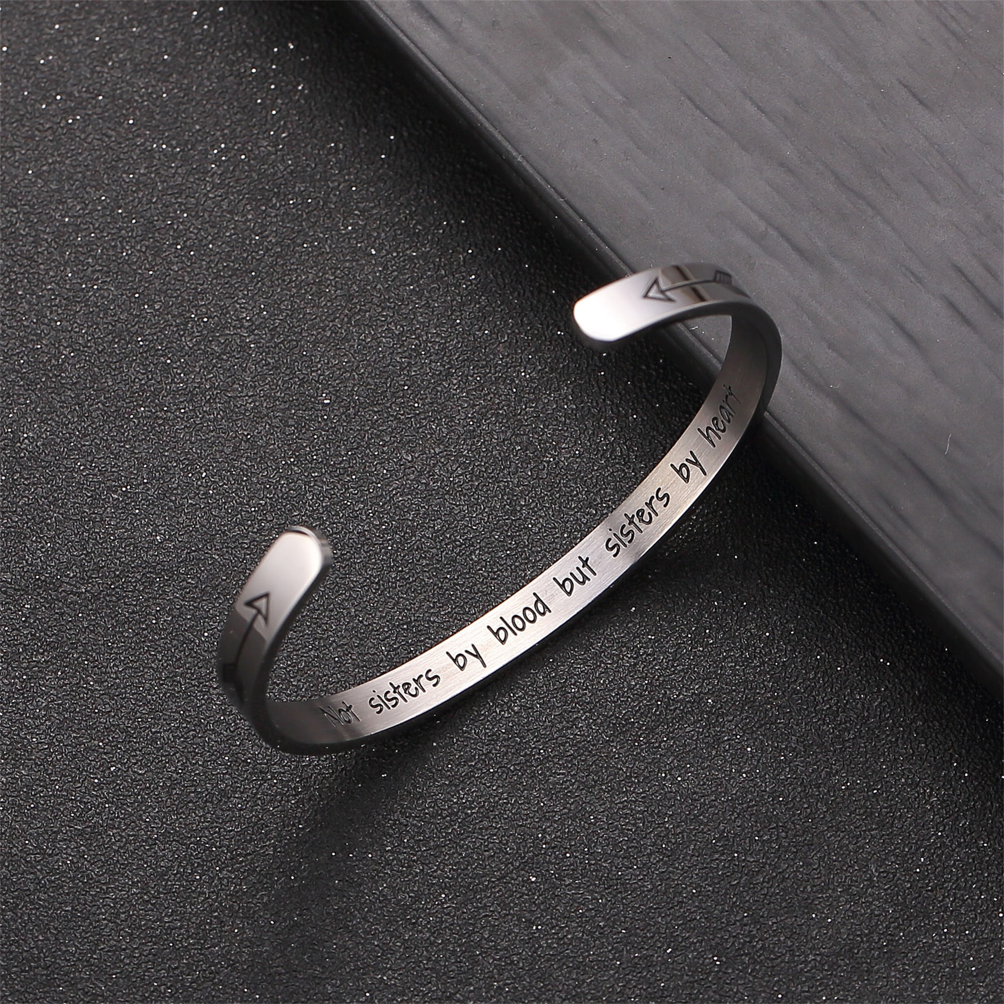 Stainless Steel Casual Simple Style C Shape Letter Cuff Bracelets display picture 10
