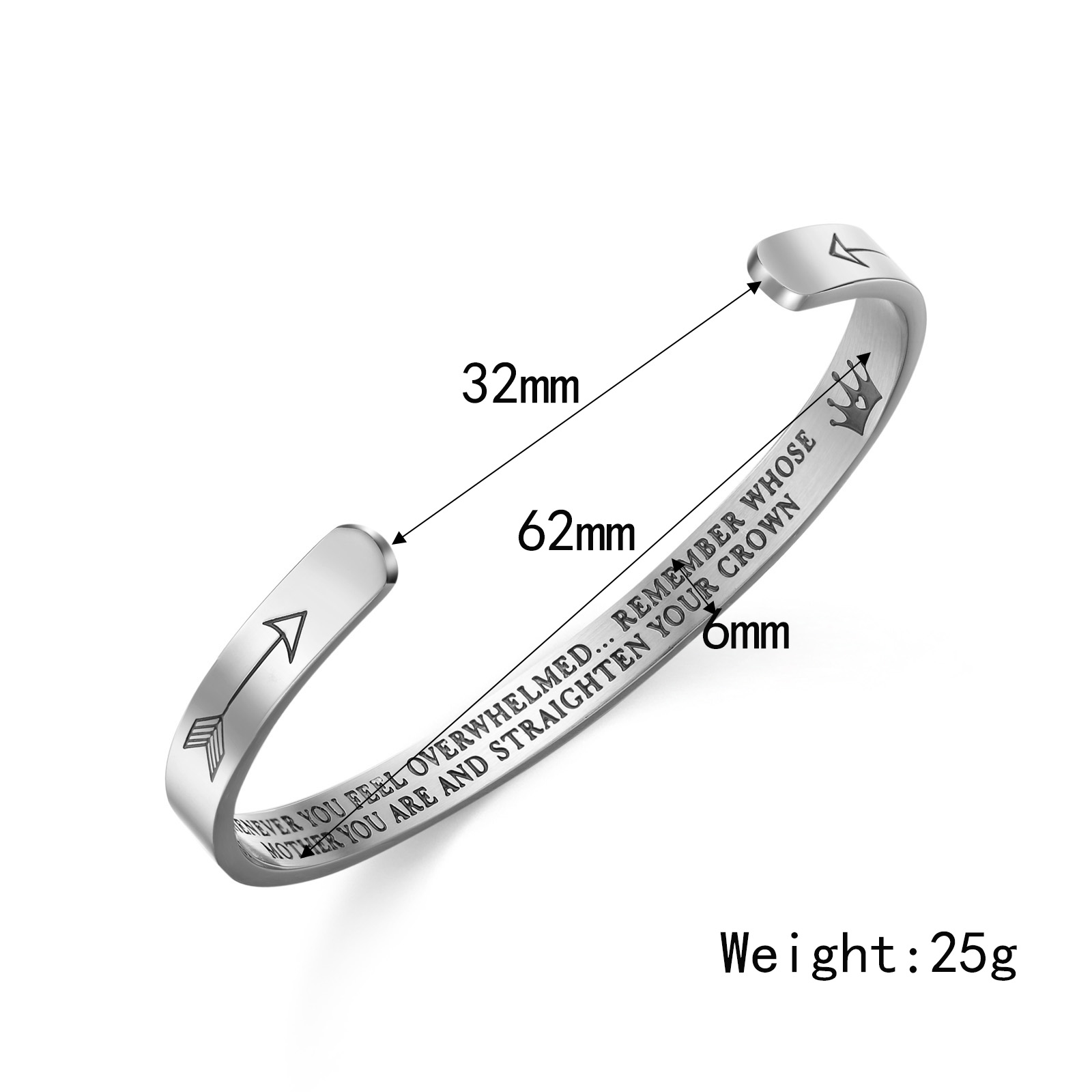 Stainless Steel Basic Letter Plating Cuff Bracelets display picture 8
