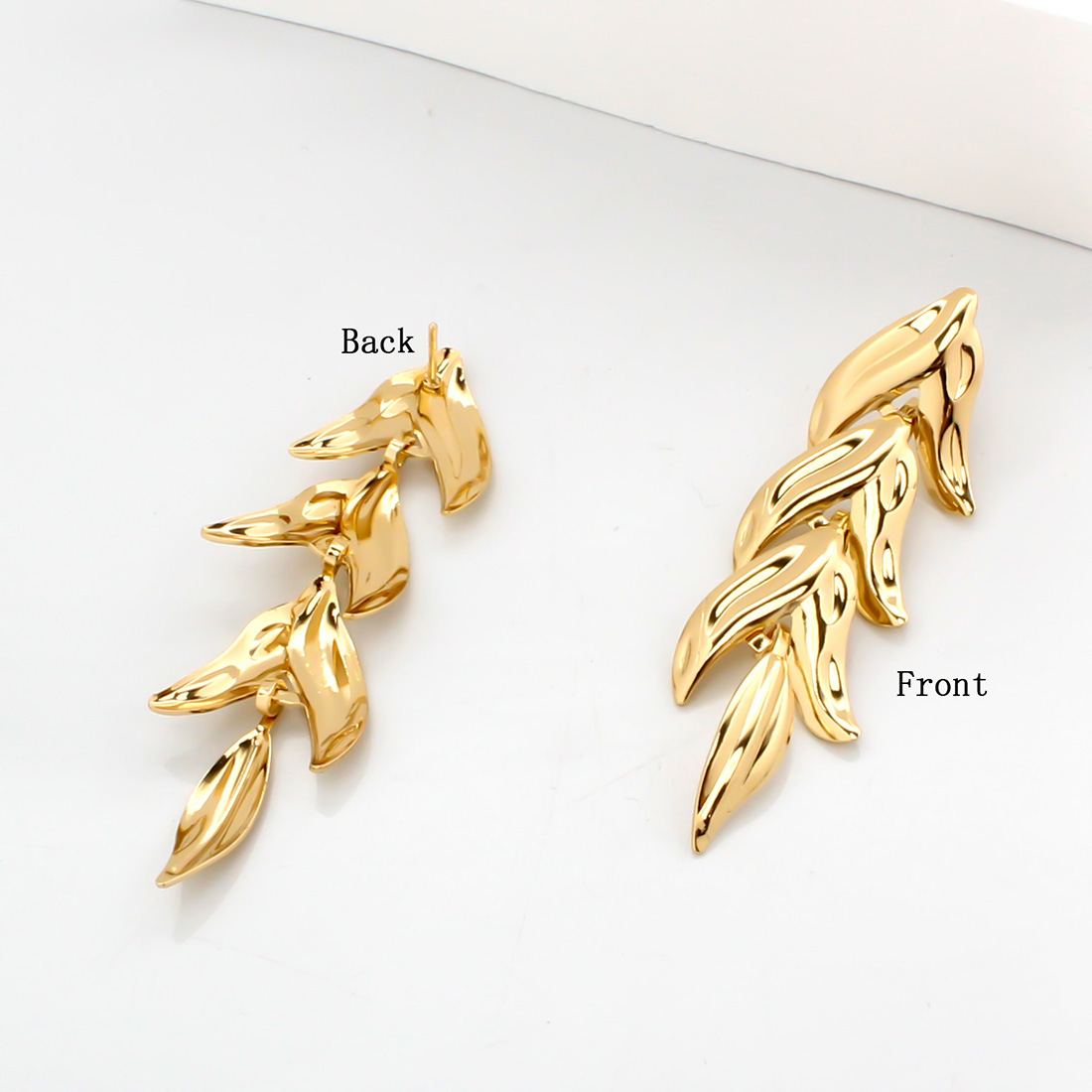 1 Pair Elegant Sweet Fish Tail Plating Iron Gold Plated Drop Earrings display picture 4