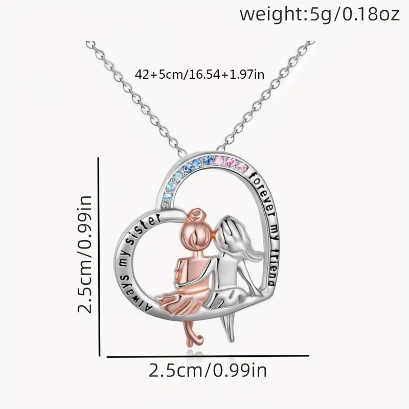 Fairy Style Princess Heart Shape Alloy Rose Gold Plated Women's Pendant Necklace display picture 1