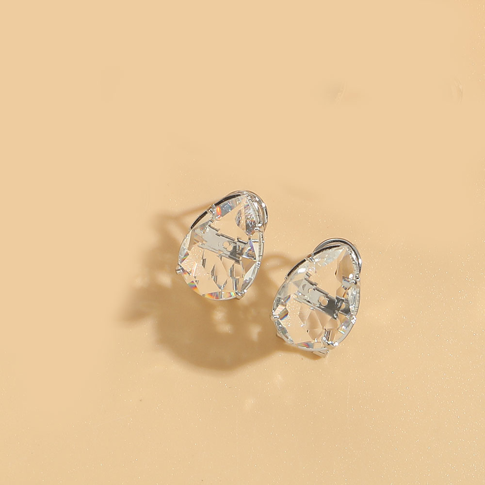 1 Pair Vintage Style Simple Style Commute Water Droplets Inlay Copper Zircon 14K Gold Plated Ear Studs display picture 6