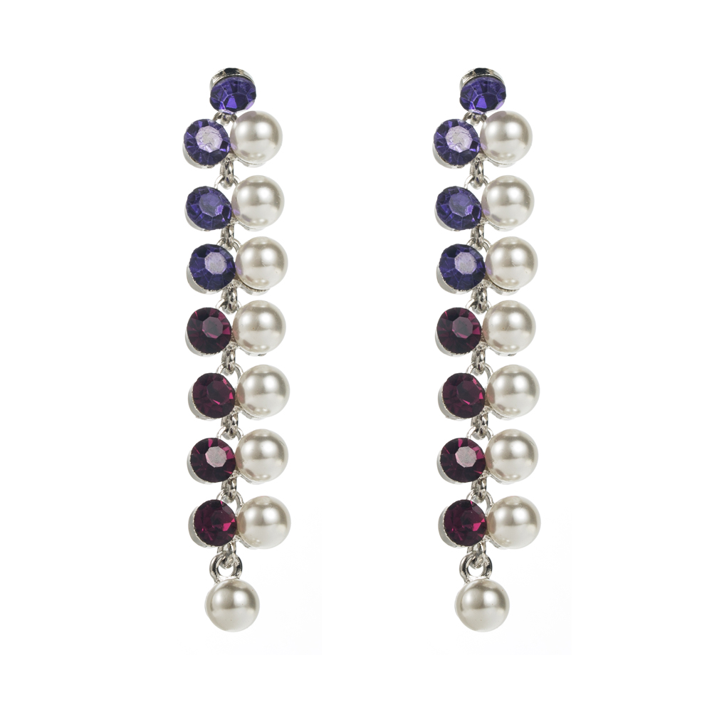 1 Pair Elegant Luxurious Color Block Plating Inlay Alloy Pearl Gold Plated Drop Earrings display picture 5