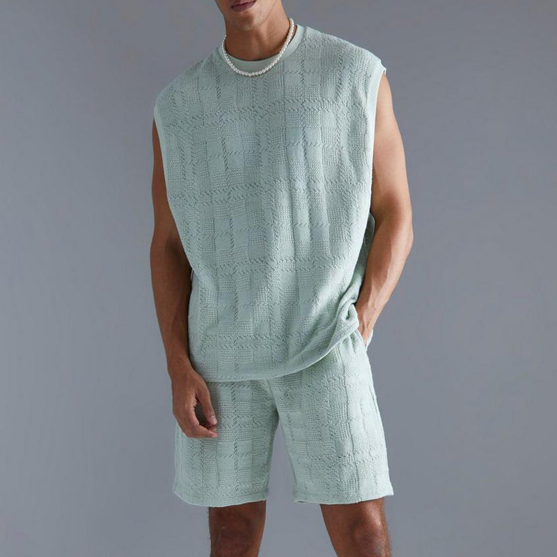 Men's Solid Color T-Shirt Sets Men's Clothing display picture 4