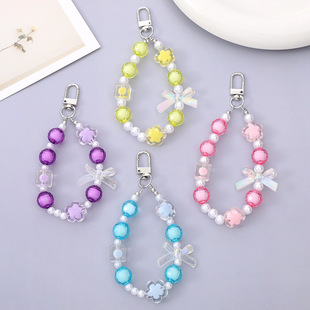 Sweet Flower Alloy Chain Keychain display picture 10