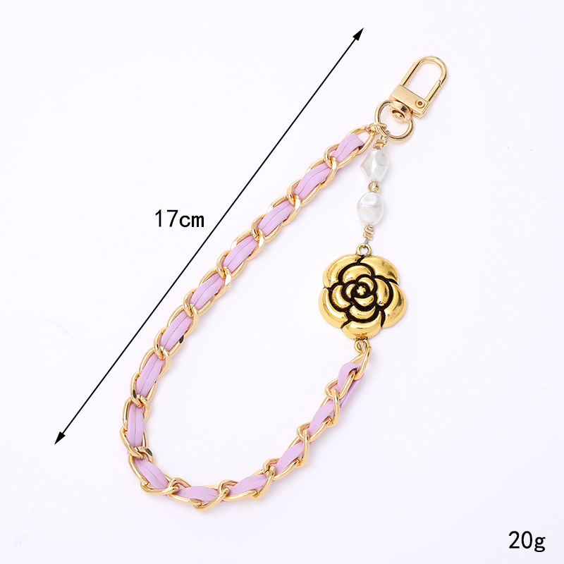 Sweet Flower Alloy Chain Keychain display picture 13