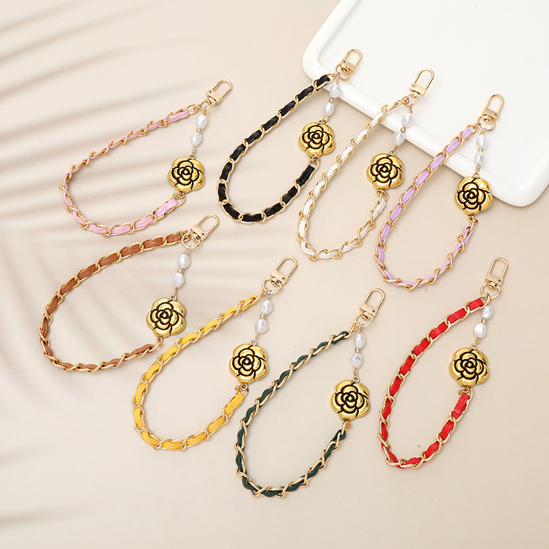 Sweet Flower Alloy Chain Keychain display picture 14
