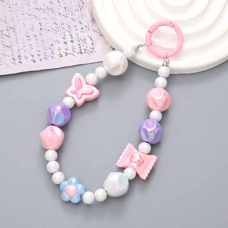 Sweet Letter Heart Shape Beaded Beaded Chain Keychain display picture 13