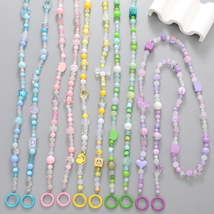 Simple Style Solid Color Beaded Plating Chain Bag Pendant display picture 2